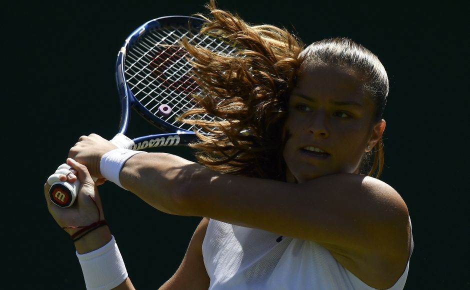 Greece's Maria Sakkari defied her world ranking of 101 to knock out 44th-ranked Kristyna Pliskova of the Czech Republic 6-7 (6/8), 6-4, 6-4. AFP Greece's Maria Sakkari defied her world ranking of 101 to knock out 44th-ranked Kristyna Pliskova of the Czech Republic 6-7 (6/8), 6-4, 6-4. AFP