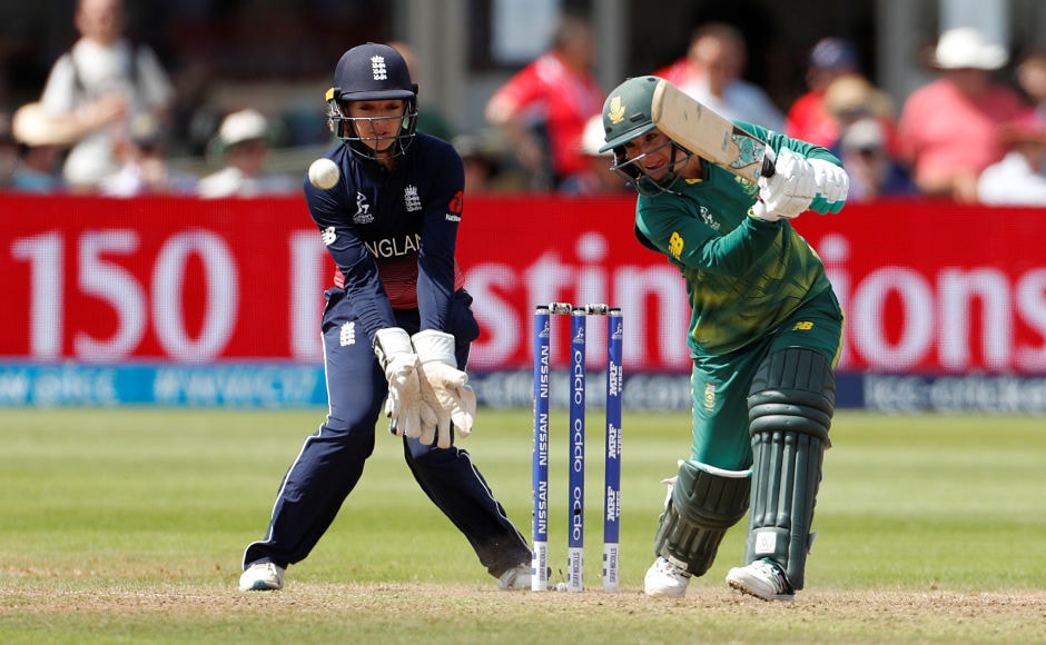 Mignon du Preez held the innings together. Had it not been for 95-ball 76 run knock, South Africa could have got bundled out early. Reuters Mignon du Preez held the innings together. Had it not been for 95-ball 76 run knock, South Africa could have got bundled out early. Reuters