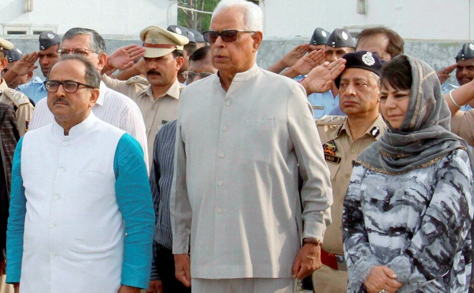 Jammu Kashmir governor NN Vohra, Chief Minister Mehbooba Mufti and deputy chief minister Nirmal Singh also paid tribute to Amarnath pilgrims at Srinagar airport. PTI Jammu Kashmir governor NN Vohra, Chief Minister Mehbooba Mufti and deputy chief minister Nirmal Singh also paid tribute to Amarnath pilgrims at Srinagar airport. PTI