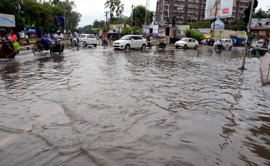 Several roads in Patna faced water-logging problems on Sunday after rains, causing much inconvenience to commuters. PTI Several roads in Patna faced water-logging problems on Sunday after rains, causing much inconvenience to commuters. PTI