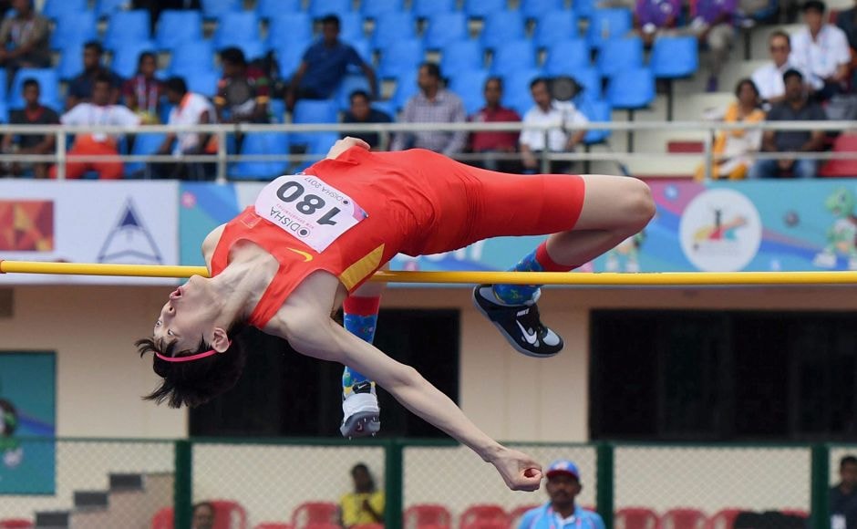 World Championships Silver medalist China's Zhang Guowei competes in the high jump event at the Asian Athletics Championships. PTI World Championships Silver medalist China's Zhang Guowei competes in the high jump event at the Asian Athletics Championships. PTI