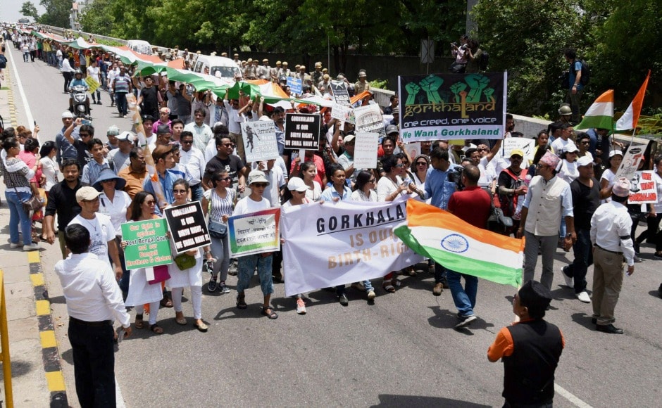 The protesters on Sunday held dharna at Jantar Mantar asserting that they will not settle for anything else than Gorkhaland. PTI The protesters on Sunday held dharna at Jantar Mantar asserting that they will not settle for anything else than Gorkhaland. PTI