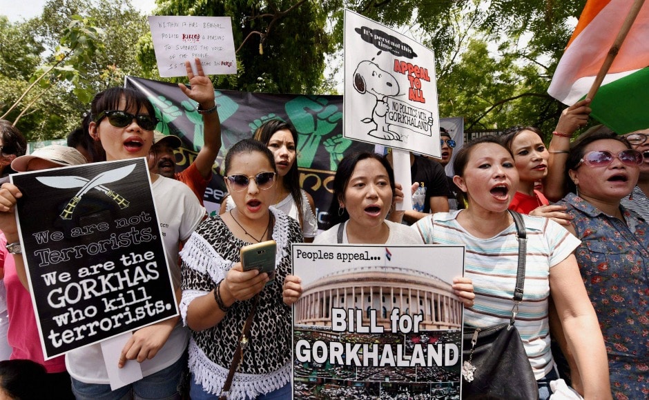 The protesters criticised BJP for its attitude before and after the elections and demanded a bill on Gorkhaland in the Lok Sabha. PTI The protesters criticised BJP for its attitude before and after the elections and demanded a bill on Gorkhaland in the Lok Sabha. PTI
