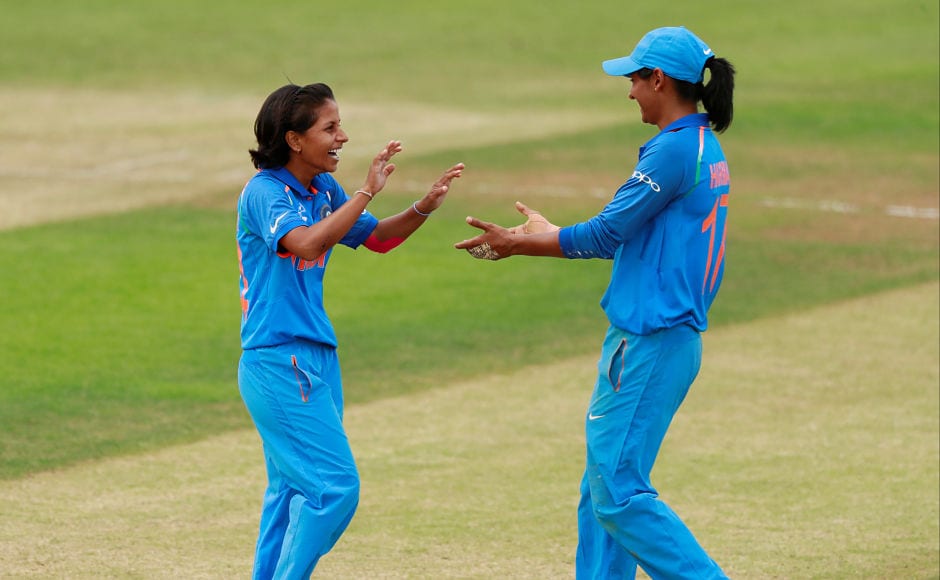 Poonam Yadav starred with the ball as she snared two wickets at an economy of 2.30. Reuters Poonam Yadav starred with the ball as she snared two wickets at an economy of 2.30. Reuters
