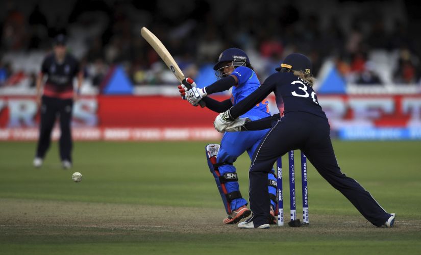 India's Punam Raut bats during the ICC Women's World Cup 2017 final match against England at Lord's. AP