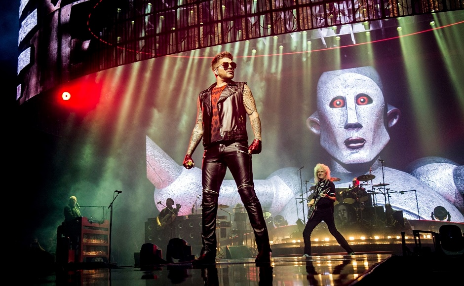 Adam Lambert, left, and Brian May of Queen. Photo by AP Adam Lambert, left, and Brian May of Queen. Photo by AP