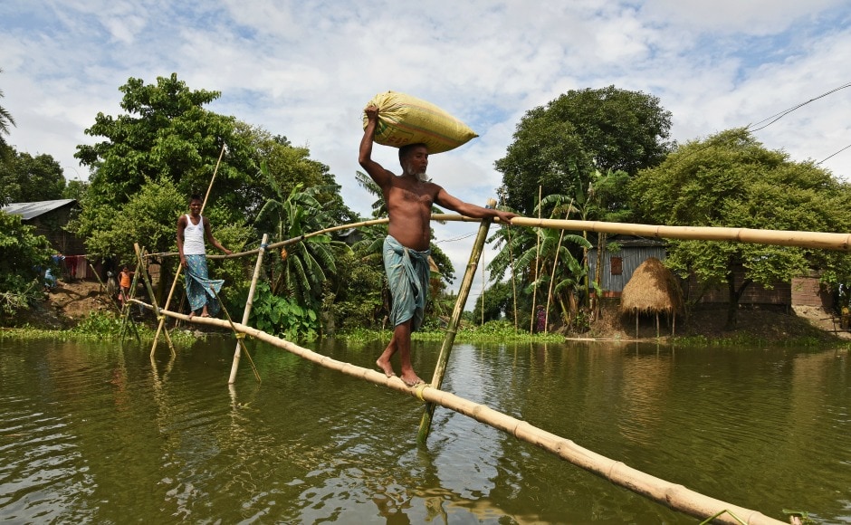 Over the past two weeks more than 2,500 villages in Assam have been inundated and 1,05,860 hectares of crop area affected. Reuters Over the past two weeks more than 2,500 villages in Assam have been inundated and 1,05,860 hectares of crop area affected. Reuters