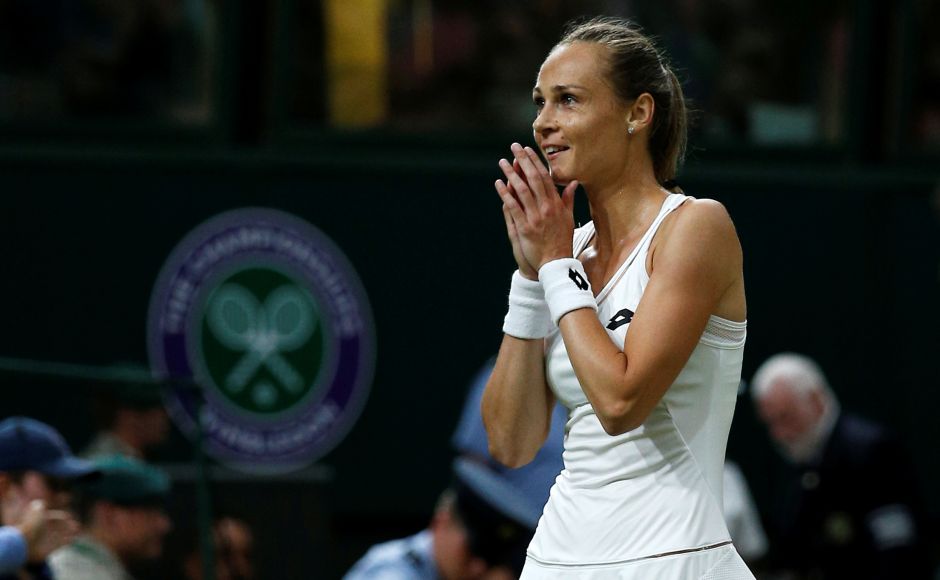 Slovakias Magdalena Rybarikova was quite stunned after winning her quarter-final match against CoCo Vandeweghe of USA. Reuters Slovakias Magdalena Rybarikova was quite stunned after winning her quarter-final match against CoCo Vandeweghe of USA. Reuters