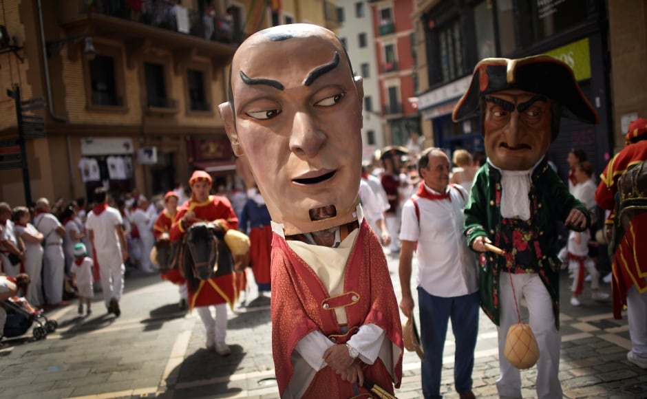 Over one million visitors are expected for the festival, five times Pamplona's population, eager to experience or see the morning runs or the afternoon corridas, where six bulls are scheduled to be killed each day. Reuters Over one million visitors are expected for the festival, five times Pamplona's population, eager to experience or see the morning runs or the afternoon corridas, where six bulls are scheduled to be killed each day. Reuters