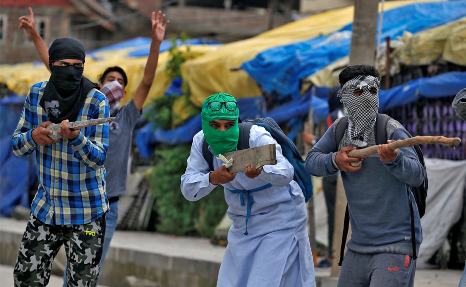 Stone pelters of Kashmir Here's a look at those behind masks