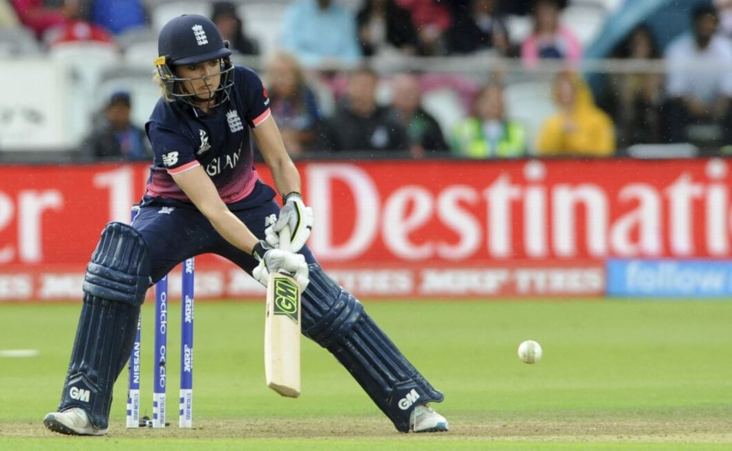 Sarah Taylor made a delightful 45 before falling to Goswami edging behind in the 33rd over. AP Sarah Taylor made a delightful 45 before falling to Goswami edging behind in the 33rd over. AP
