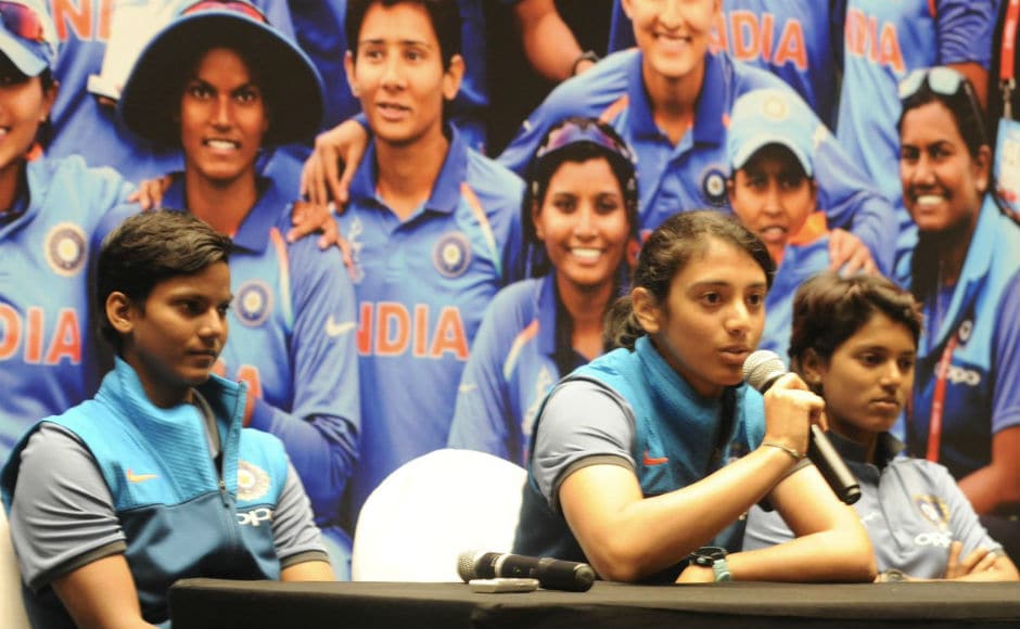 Deepti Sharma and Smriti Mandhana expressed their feelings to the media in Mumbai on Tuesday. BCCI Deepti Sharma and Smriti Mandhana expressed their feelings to the media in Mumbai on Tuesday. BCCI