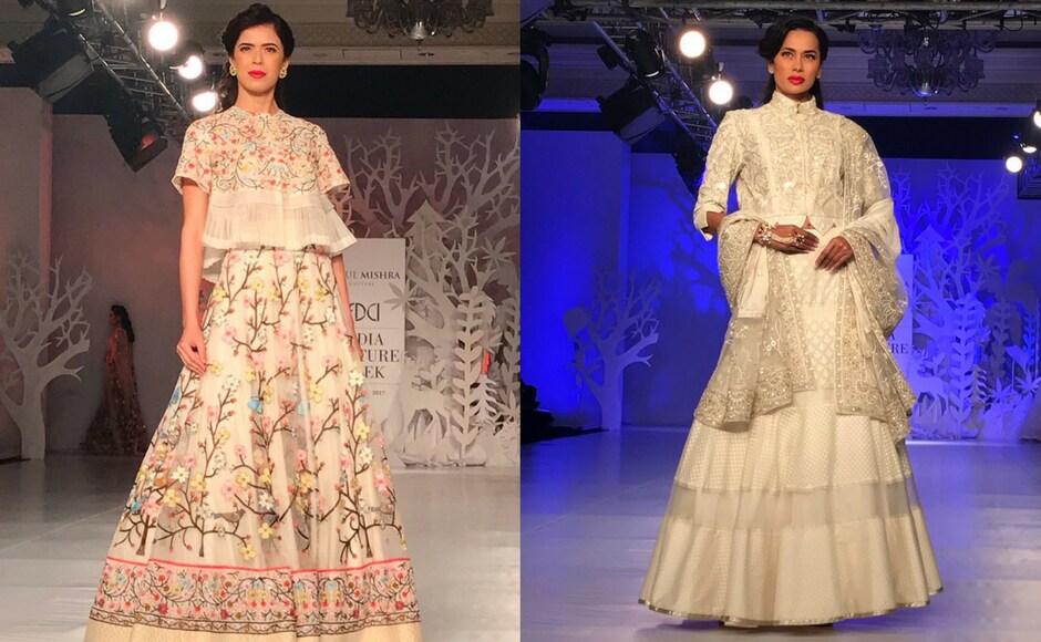 Couturier Rahul Mishra's collection Parizaad was a floral collection with understated bright hues. Intricate floral embroidery was the highlight of the collection. Image via FDCI/Twitter. Couturier Rahul Mishra's collection Parizaad was a floral collection with understated bright hues. Intricate floral embroidery was the highlight of the collection. Image via FDCI/Twitter.