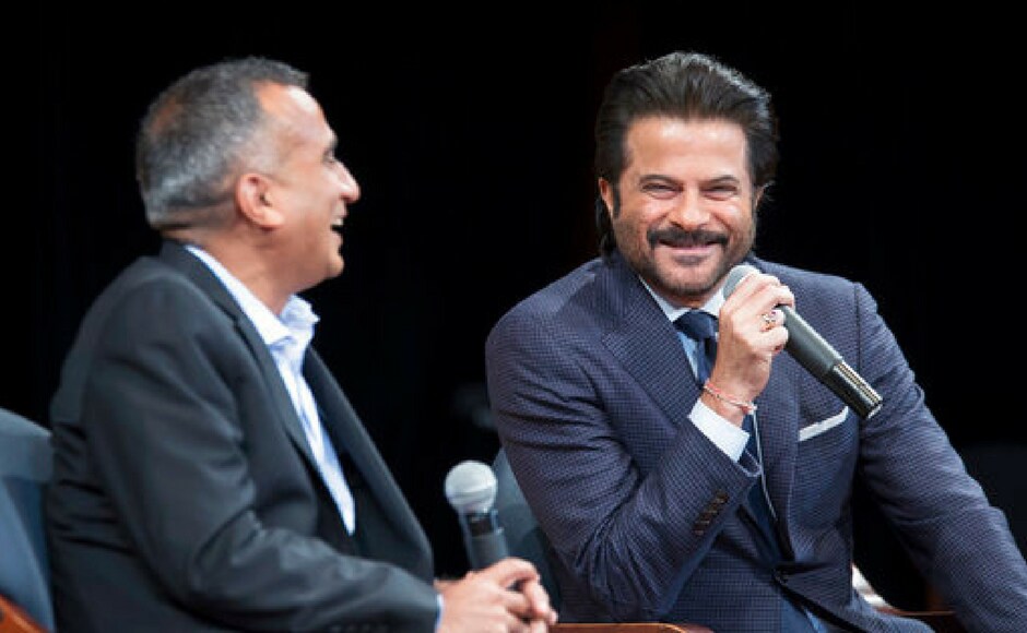 Sudhanshu Vats, left, Group CEO and Viacom 18, is joined by actor Anil Kapoor during Bollywood Fireside Chat at the Asia Society in New York. (AP Photo) Sudhanshu Vats, left, Group CEO and Viacom 18, is joined by actor Anil Kapoor during Bollywood Fireside Chat at the Asia Society in New York. (AP Photo)