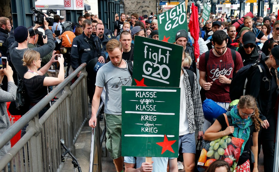 Germany is G20 summit host city Hamburg braced for a potentially violent "Welcome to Hell" protest Thursday by anti-capitalist activists as tensions rise in the lead-up to the power meeting. Reuters Germany is G20 summit host city Hamburg braced for a potentially violent "Welcome to Hell" protest Thursday by anti-capitalist activists as tensions rise in the lead-up to the power meeting. Reuters