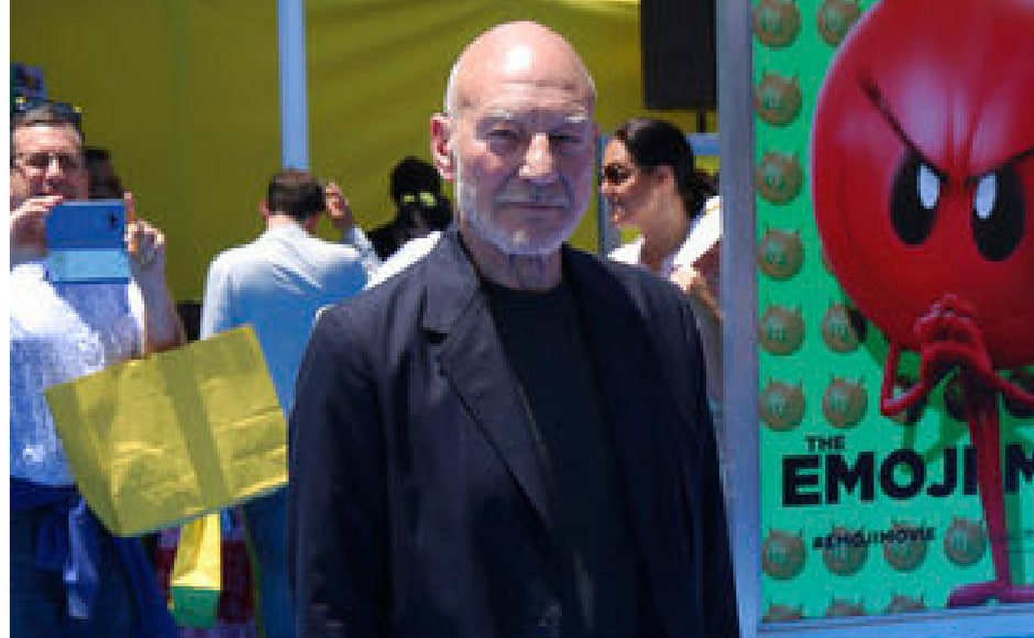 Patrick Stewart voices the poop emoji in the film. (AP Photo) Patrick Stewart voices the poop emoji in the film. (AP Photo)