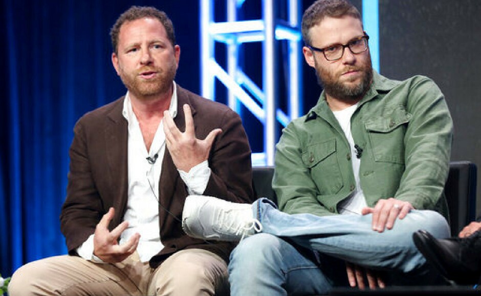 Executive producer Seth Rogen and Josh Hutcherson participate in the 'Future Man' panel during the Hulu Television Critics Association Summer Press Tour at the Beverly Hilton in Beverly Hills, Calif. (AP Photo) Executive producer Seth Rogen and Josh Hutcherson participate in the 'Future Man' panel during the Hulu Television Critics Association Summer Press Tour at the Beverly Hilton in Beverly Hills, Calif. (AP Photo)