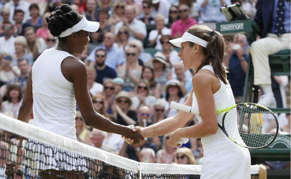 Venus Williams reached her ninth Wimbledon final and first since 2009 after beating Johanna Konta in the semi-final. AP Venus Williams reached her ninth Wimbledon final and first since 2009 after beating Johanna Konta in the semi-final. AP