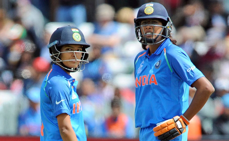 A quickfire innings by Jhulan Goswami(R) and Sushma Verma pushed India to a respectable total of 169. AP A quickfire innings by Jhulan Goswami(R) and Sushma Verma pushed India to a respectable total of 169. AP