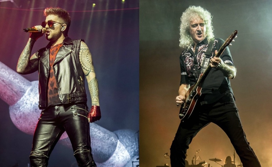 Adam Lambert and Brian May. Images from AP Adam Lambert and Brian May. Images from AP