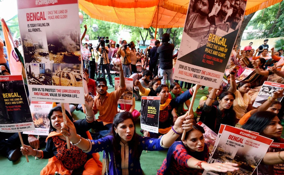 Situation remains tense in Baduria and Basirhat as police denied a BJP delegation to tour the riot-hit areas on Saturday. PTI Situation remains tense in Baduria and Basirhat as police denied a BJP delegation to tour the riot-hit areas on Saturday. PTI