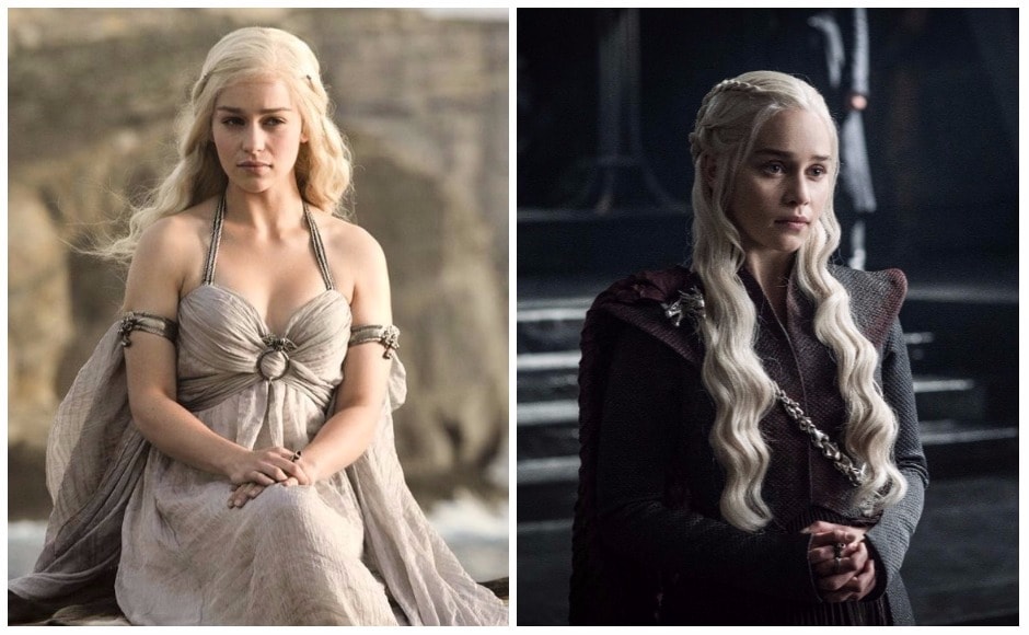 Daenrys Targaryen is a true believer of the adage, 'When in Rome'. We've seen Dany undergo several style changes over the course of Game of Thrones — from being Viserys' little sister, to Khal Drogo's bride, to the time she spent in Qarth, then as a queen conquering all the cities along Slaver's Bay, and finally, reaching her family home of Dragonstone. Daenrys Targaryen is a true believer of the adage, 'When in Rome'. We've seen Dany undergo several style changes over the course of Game of Thrones — from being Viserys' little sister, to Khal Drogo's bride, to the time she spent in Qarth, then as a queen conquering all the cities along Slaver's Bay, and finally, reaching her family home of Dragonstone.
