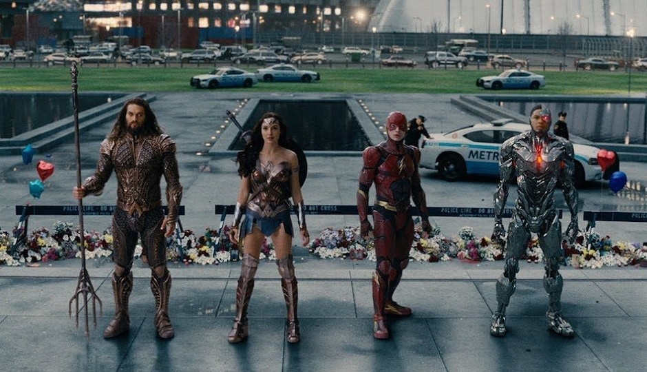 The members of the Justice League unite in the trailer for the upcoming DC film. Image via Youtube. The members of the Justice League unite in the trailer for the upcoming DC film. Image via Youtube.