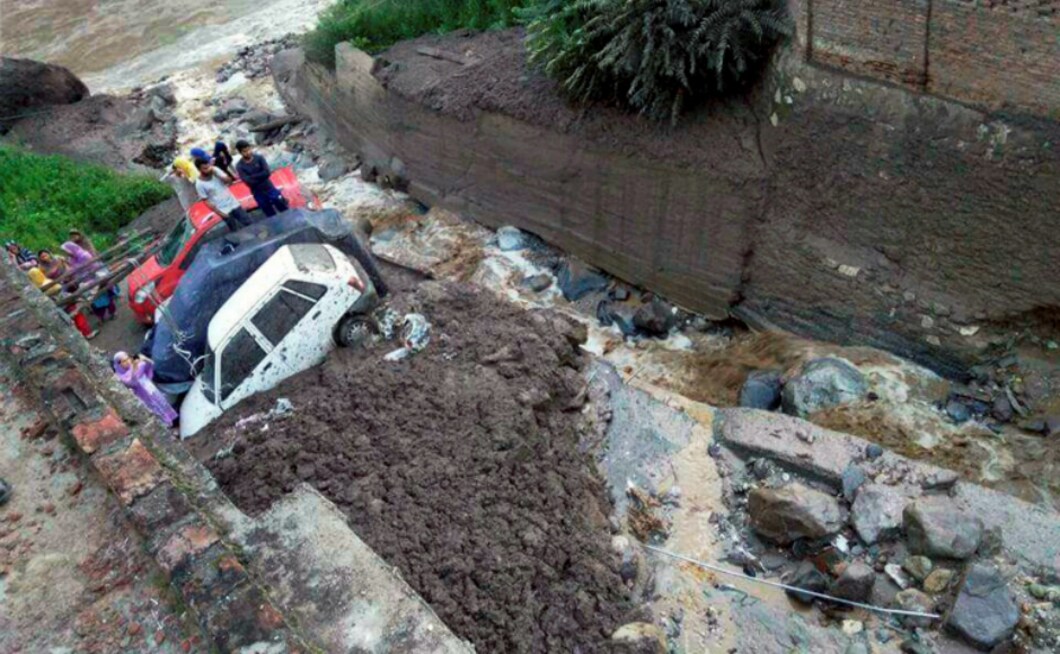 Deputy Superintendent (headquarters) Doda, Iftkhar Ahmed, said the water level and silt suddenly rose in the drain after the cloudburst, washing away several structures along its path leading to the main market. PTI Deputy Superintendent (headquarters) Doda, Iftkhar Ahmed, said the water level and silt suddenly rose in the drain after the cloudburst, washing away several structures along its path leading to the main market. PTI