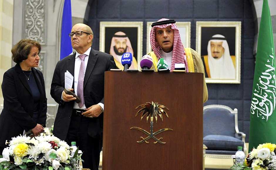 Le Drian also met his counterpart Adel Jubeir. Jubeir said Saudi Arabia would present France with "comprehensive dossiers of the negative acts committed by Qatar over years", adding that a similar file was given to United States Secretary of State Rex Tillerson. He said, however, that Riyadh hopes the crisis could still be solved "within the Gulf house". AP Le Drian also met his counterpart Adel Jubeir. Jubeir said Saudi Arabia would present France with "comprehensive dossiers of the negative acts committed by Qatar over years", adding that a similar file was given to United States Secretary of State Rex Tillerson. He said, however, that Riyadh hopes the crisis could still be solved "within the Gulf house". AP