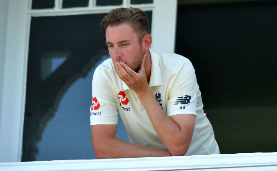 England's Stuart Broad looks out dejectedly from the dressing room balcony as South Africa claim victory on the fourth day of the second Test between England and South Africa at Trent Bridge. AFP England's Stuart Broad looks out dejectedly from the dressing room balcony as South Africa claim victory on the fourth day of the second Test between England and South Africa at Trent Bridge. AFP
