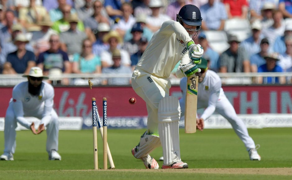 England's Keaton Jennings is bowled by South Africa's Vernon Philander. Jennings could score only 0 and 3 in two innings of this Test, and would want to forget this match in a hurry. AFP England's Keaton Jennings is bowled by South Africa's Vernon Philander. Jennings could score only 0 and 3 in two innings of this Test, and would want to forget this match in a hurry. AFP