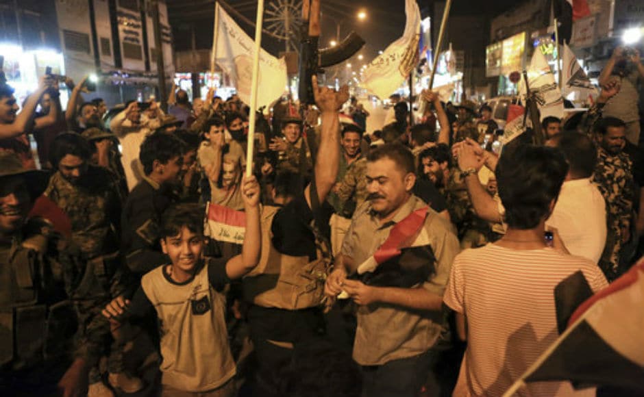 People took to the streets across major cities of Iraq like Baghdad and Basra after government forces secured victory against the Islamic State. AP People took to the streets across major cities of Iraq like Baghdad and Basra after government forces secured victory against the Islamic State. AP