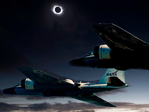NASA-funded scientists to observe upcoming solar eclipse with two retrofitted WB-57F research jets NASA-funded scientists to observe upcoming solar eclipse with two retrofitted WB-57F research jets