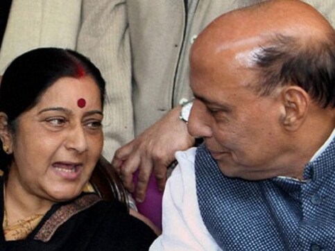India-China border row: Sushma Swaraj, Rajnath Singh meet NSA Ajit Doval ahead of all-party meeting India-China border row: Sushma Swaraj, Rajnath Singh meet NSA Ajit Doval ahead of all-party meeting