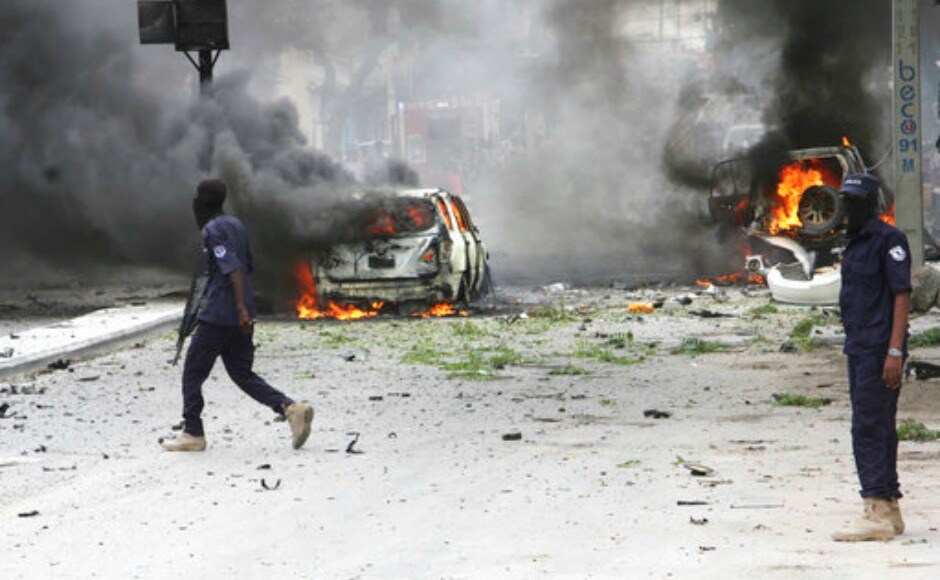 Somalia's prime minister Hassan Ali Khaire said no such blast had occurred in the capital for a month. AP Somalia's prime minister Hassan Ali Khaire said no such blast had occurred in the capital for a month. AP