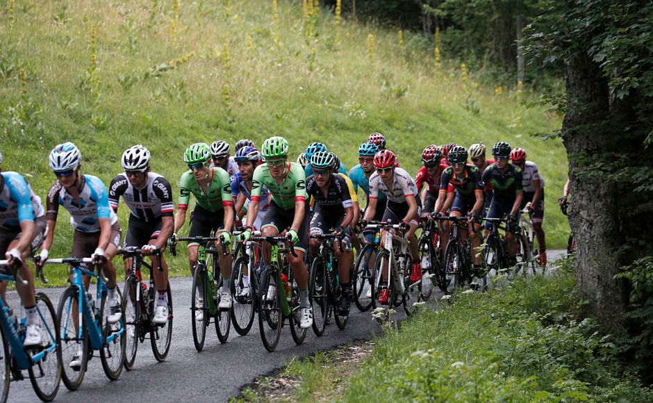 Mont du Chat, the final climb in the ninth stage was dubbed as 'savage' or 'monster'. A group of breakaway riders try to scale the climb. AP Mont du Chat, the final climb in the ninth stage was dubbed as 'savage' or 'monster'. A group of breakaway riders try to scale the climb. AP