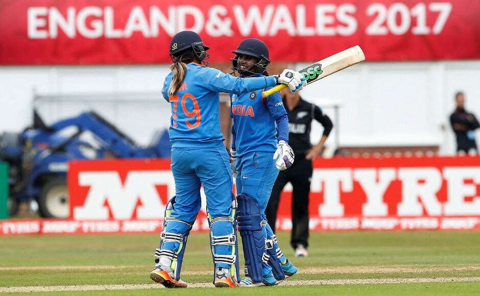 Mithali Raj and Veda Krishnamurthy added 108 runs in quick time for the fifth wicket. Reuters Mithali Raj and Veda Krishnamurthy added 108 runs in quick time for the fifth wicket. Reuters