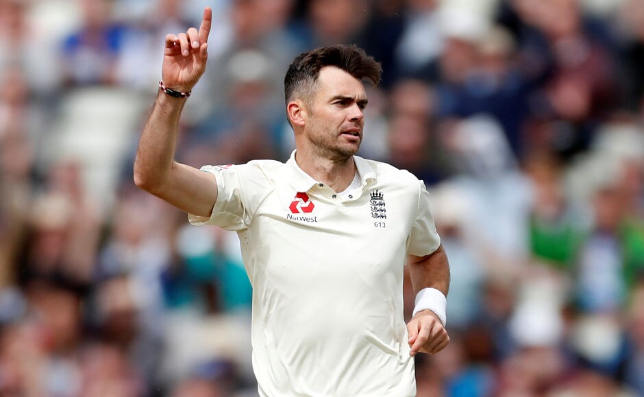 England's James Anderson started the proceeding for his team as he got the overnight batsman Kyle Hope caught early in the day.Reuters England's James Anderson started the proceeding for his team as he got the overnight batsman Kyle Hope caught early in the day.Reuters