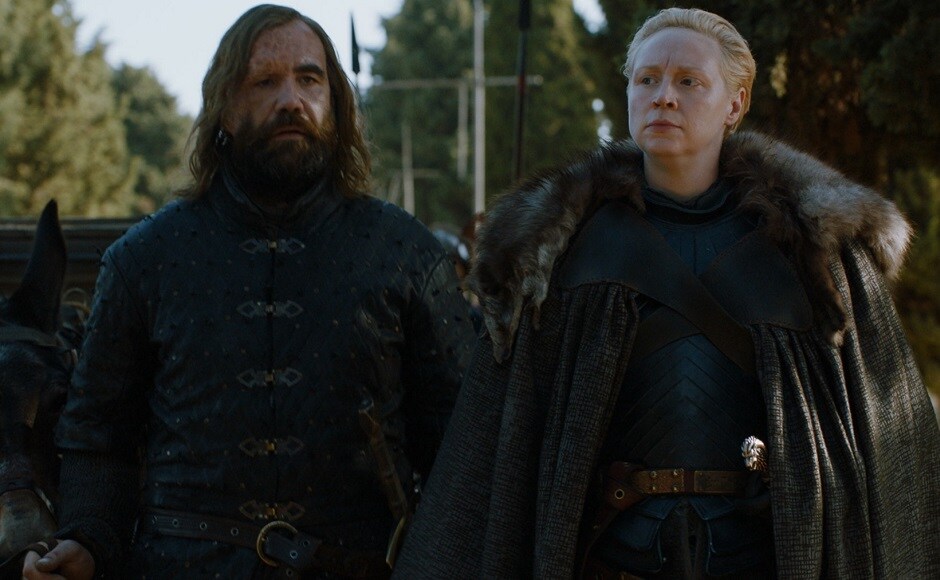 Sandor 'The Hound' Clegane and Brienne. Image via HBO Sandor 'The Hound' Clegane and Brienne. Image via HBO
