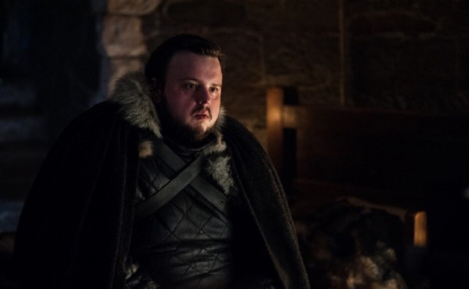 Samwell Tarly in a still from the finale of Game of Thrones season 7. Image via HBO Samwell Tarly in a still from the finale of Game of Thrones season 7. Image via HBO