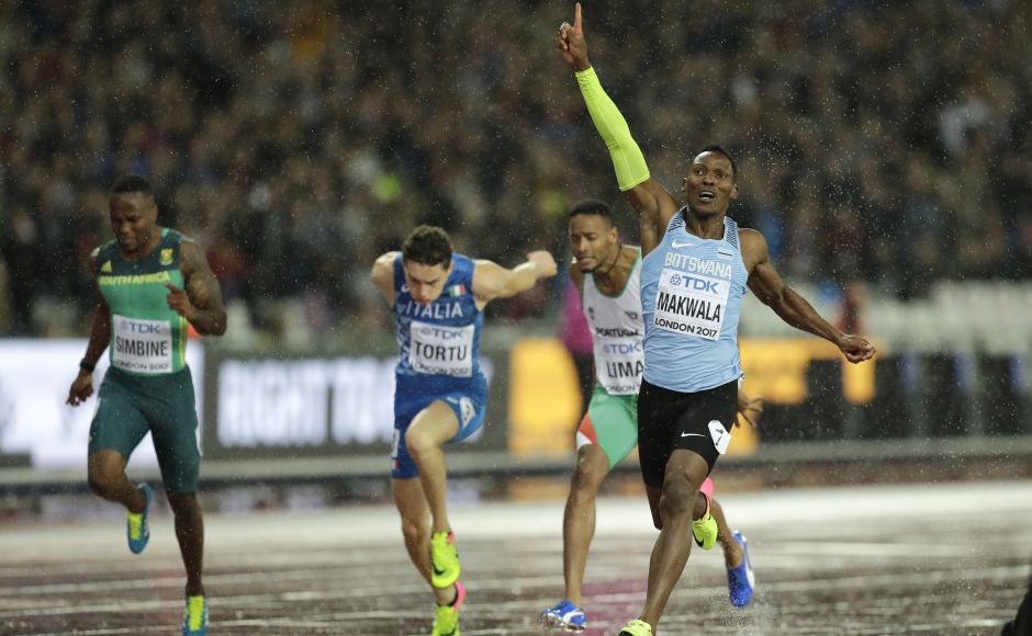 Botswana's Isaac Makwala qualified for the 200-metre final at the IAAF World Championships after getting a late go-ahead to compete. AP Botswana's Isaac Makwala qualified for the 200-metre final at the IAAF World Championships after getting a late go-ahead to compete. AP
