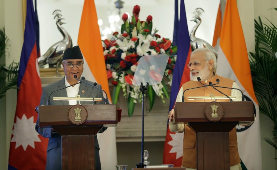 India and Nepal on Thursday inked eight pacts including cooperation on countering drug trafficking. Prime Minister Narendra Modi met his Nepalese counterpart Sher Bahadur Deuba in New Delhi to discuss strategic bilateral issues. AP India and Nepal on Thursday inked eight pacts including cooperation on countering drug trafficking. Prime Minister Narendra Modi met his Nepalese counterpart Sher Bahadur Deuba in New Delhi to discuss strategic bilateral issues. AP