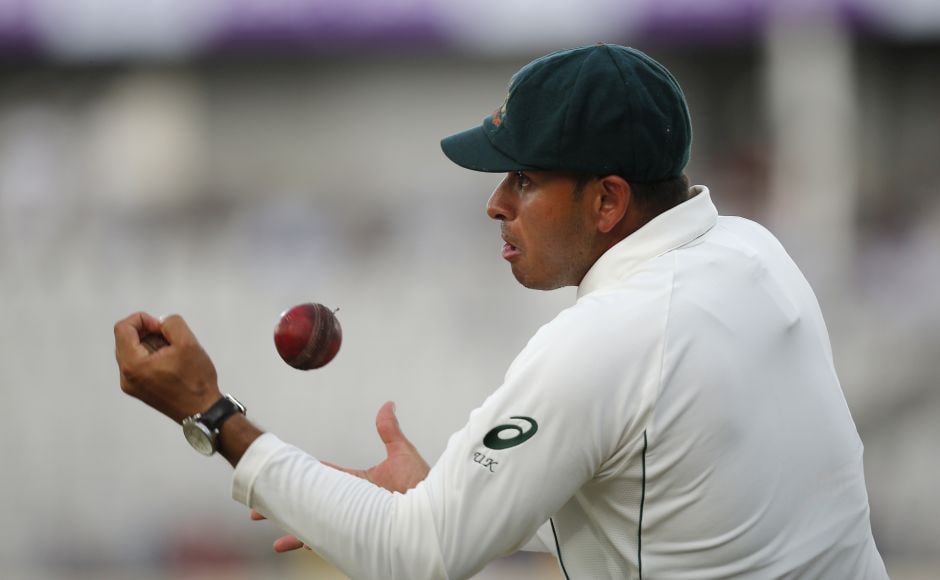 Usman Khawaja completed the catch in the third attempt at long-on to ensure Bangladesh wouldn't be unscathed. AP Usman Khawaja completed the catch in the third attempt at long-on to ensure Bangladesh wouldn't be unscathed. AP