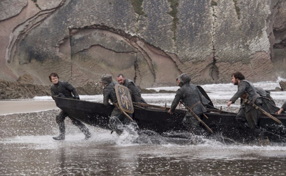 Episode 4 will see Theon return with the Ironborn who fished him out of the sea, to Dragonstone. Image courtesy HBO Episode 4 will see Theon return with the Ironborn who fished him out of the sea, to Dragonstone. Image courtesy HBO