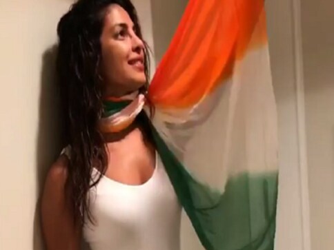Priyanka Chopra trolled for using Tricolour scarf, not wearing saree on Independence Day Priyanka Chopra trolled for using Tricolour scarf, not wearing saree on Independence Day