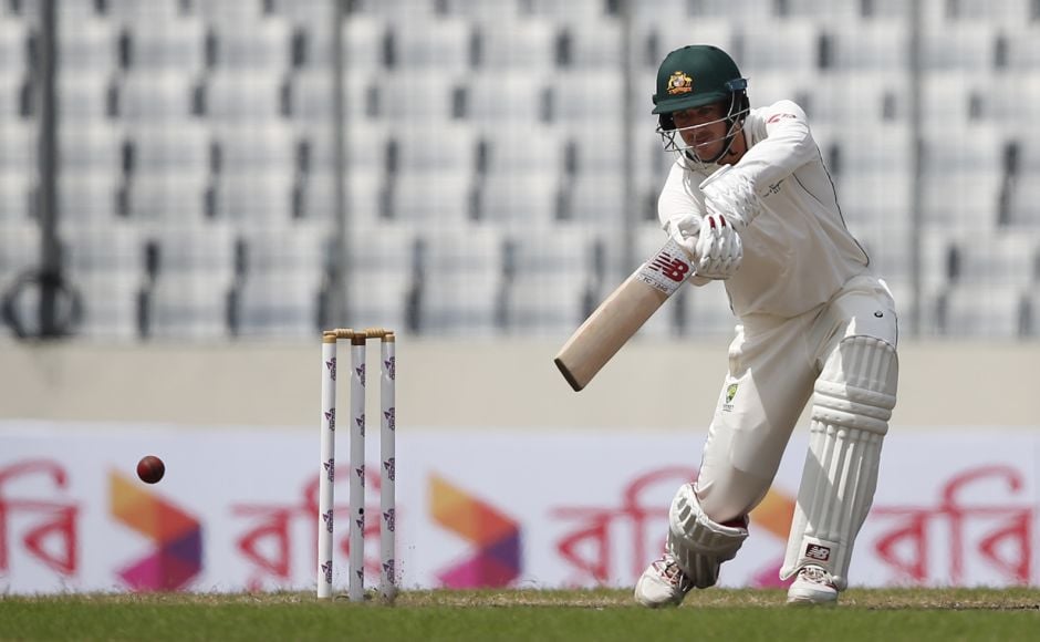 Pat Cummins and Ashton Agar stalled Bangladesh's progress to steer Australia to 193-8 at tea, combining 49 off 143. However, in the first over after tea, Shakib got Cummins to end the stubborn partnership. Cummins scored 25 off 95 with one four and one six. AP Pat Cummins and Ashton Agar stalled Bangladesh's progress to steer Australia to 193-8 at tea, combining 49 off 143. However, in the first over after tea, Shakib got Cummins to end the stubborn partnership. Cummins scored 25 off 95 with one four and one six. AP