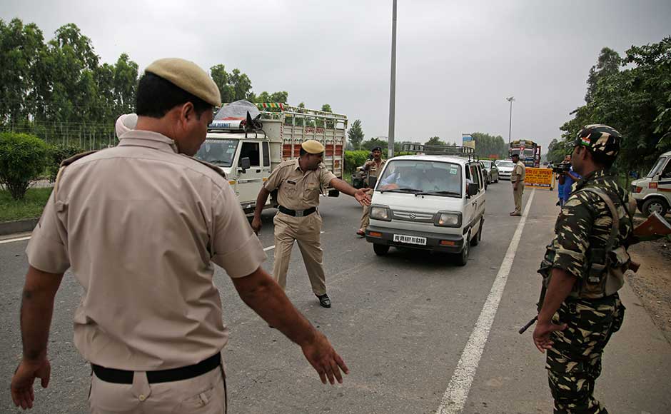 In a bid to discourage more people from reaching Panchkula, Haryana Roadways stopped plying buses to Chandigarh and Panchkula for two days. Likewise, the Railways canceled 22 trains bound for Haryana. AP In a bid to discourage more people from reaching Panchkula, Haryana Roadways stopped plying buses to Chandigarh and Panchkula for two days. Likewise, the Railways canceled 22 trains bound for Haryana. AP