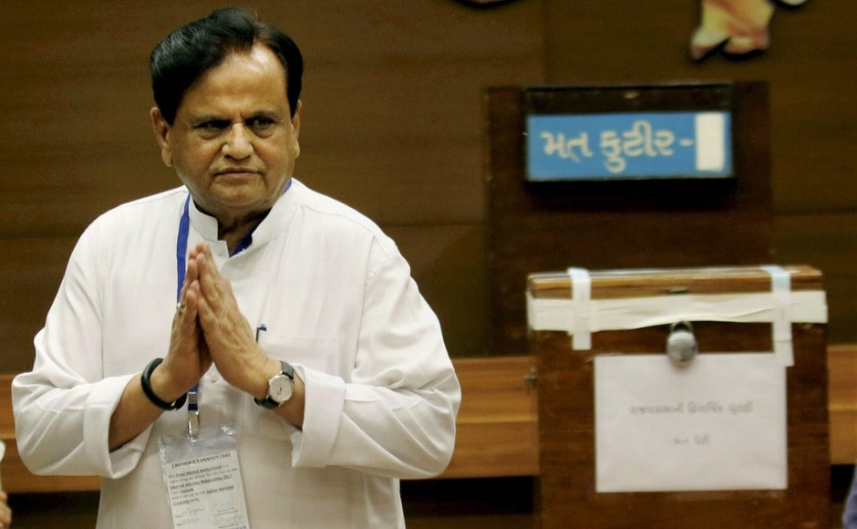 Congress leader Ahmed Patel after casting vote for the Rajya Sabha election at the Secretariat in Gandhinagar on Tuesday. Patel clinched victory in a close battle, the results of which were declared late on Tuesday night. PTI Congress leader Ahmed Patel after casting vote for the Rajya Sabha election at the Secretariat in Gandhinagar on Tuesday. Patel clinched victory in a close battle, the results of which were declared late on Tuesday night. PTI
