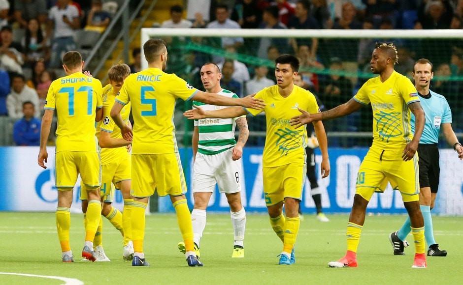 Astana needed a good start to fight the 5-0 deficit of first leg battering they faced against Celtic, and that was precisely what they got. Reuters Astana needed a good start to fight the 5-0 deficit of first leg battering they faced against Celtic, and that was precisely what they got. Reuters