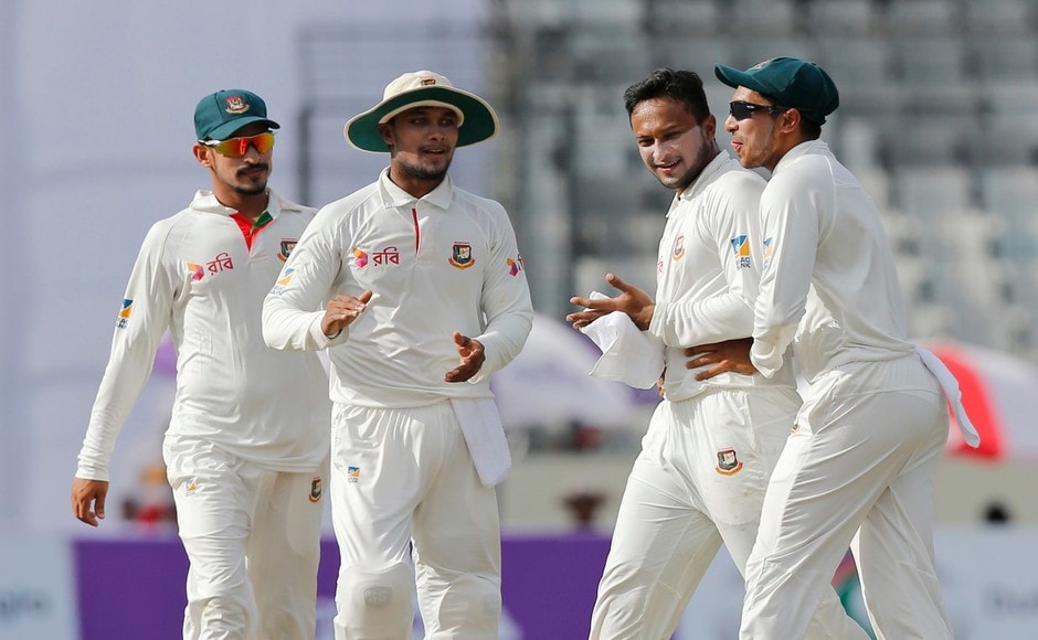 Bangladesh struck again in the space of six deliveries as left-arm spinner Shakib Al Hasan doubled Australia's misery after getting the wicket of Usman Khwaja. AP Bangladesh struck again in the space of six deliveries as left-arm spinner Shakib Al Hasan doubled Australia's misery after getting the wicket of Usman Khwaja. AP